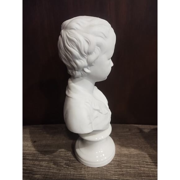 Pair Busts Girl Woman Andrea by Sadek Sculptures Made In Japan White Lot of 2 - Picture 9 of 12